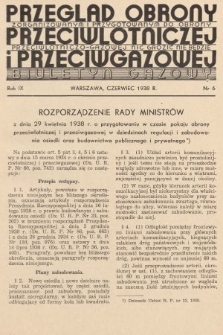 Przegląd Obrony Przeciwlotniczej i Przeciwgazowej : biuletyn gazowy. 1938, nr 6