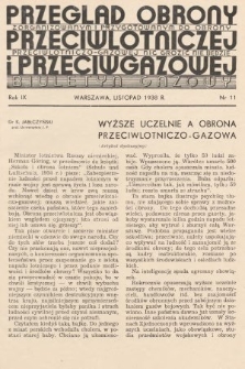 Przegląd Obrony Przeciwlotniczej i Przeciwgazowej : biuletyn gazowy. 1938, nr 11