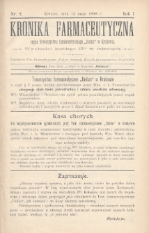 Kronika Farmaceutyczna : organ Towarzystwa Farmaceutycznego „Unitas” w Krakowie. 1898, nr 2