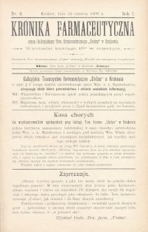 Kronika Farmaceutyczna : organ Towarzystwa Farmaceutycznego „Unitas” w Krakowie. 1898, nr 3