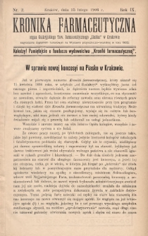 Kronika Farmaceutyczna : organ Galicyjskiego Tow. Farmaceutycznego „Unitas” w Krakowie. 1906, nr 2