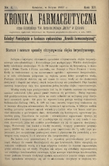 Kronika Farmaceutyczna : organ Galicyjskiego Tow. Farmaceutycznego „Unitas” w Krakowie. 1907, nr 2
