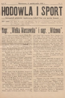 Hodowla i Sport : dwutygodnik poświęcony zagadnieniom hodowli koni oraz sportów konnych. 1928, nr 17