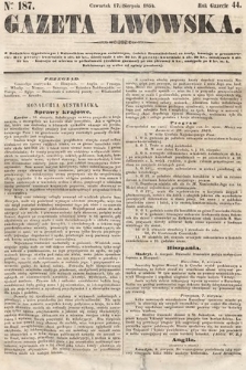 Gazeta Lwowska. 1854, nr 187