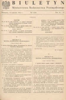 Biuletyn Ministerstwa Budownictwa Przemysłowego. 1953, nr 6