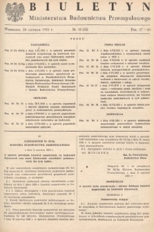 Biuletyn Ministerstwa Budownictwa Przemysłowego. 1953, nr 10