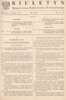 Biuletyn Ministerstwa Budownictwa Przemysłowego. 1953, nr 13