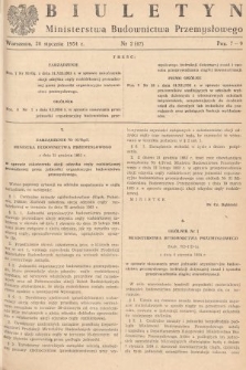 Biuletyn Ministerstwa Budownictwa Przemysłowego. 1954, nr 2