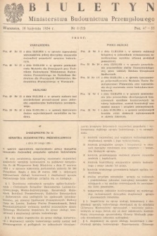 Biuletyn Ministerstwa Budownictwa Przemysłowego. 1954, nr 8