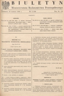 Biuletyn Ministerstwa Budownictwa Przemysłowego. 1954, nr 13