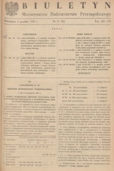 Biuletyn Ministerstwa Budownictwa Przemysłowego. 1955, nr 21