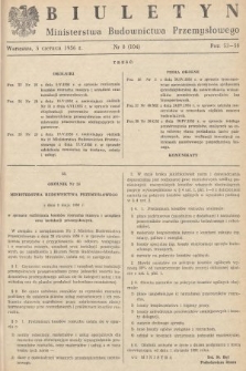 Biuletyn Ministerstwa Budownictwa Przemysłowego. 1956, nr 8