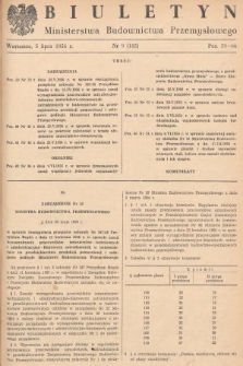 Biuletyn Ministerstwa Budownictwa Przemysłowego. 1956, nr 9