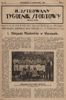 Ilustrowany Tygodnik Sportowy. 1921, nr 13