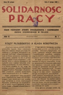 Solidarność Pracy : organ poświęcony sprawie uniezależnienia i zjednoczenia ruchu zawodowego w Polsce. 1928, nr 1