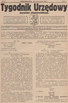 Tygodnik Urzędowy Powiatu Nieszawskiego. 1926, nr 21