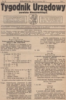 Tygodnik Urzędowy Powiatu Nieszawskiego. 1926, nr 22