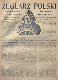 Żeglarz Polski : przegląd tygodniowy poświęcony sprawom żeglugi morskiej i rzecznej ze szczególnem uwzględnieniem potrzeb i zadań żeglugi polskiej. 1926, nr 4