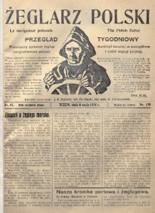 Żeglarz Polski : przegląd tygodniowy poświęcony sprawom żeglugi morskiej i rzecznej ze szczególnem uwzględnieniem potrzeb i zadań żeglugi polskiej. 1926, nr 17