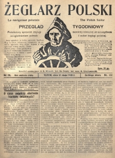 Żeglarz Polski : przegląd tygodniowy poświęcony sprawom żeglugi morskiej i rzecznej ze szczególnem uwzględnieniem potrzeb i zadań żeglugi polskiej. 1926, nr 20