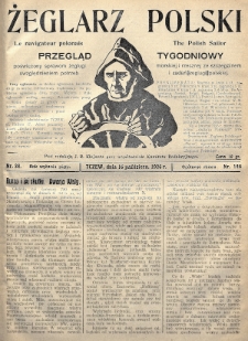 Żeglarz Polski : przegląd tygodniowy poświęcony sprawom żeglugi morskiej i rzecznej ze szczególnem uwzględnieniem potrzeb i zadań żeglugi polskiej. 1926, nr 38