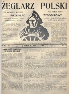 Żeglarz Polski : przegląd tygodniowy poświęcony sprawom żeglugi morskiej i rzecznej ze szczególnem uwzględnieniem potrzeb i zadań żeglugi polskiej. 1926, nr 42