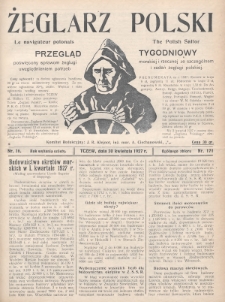 Żeglarz Polski : przegląd tygodniowy poświęcony sprawom żeglugi morskiej i rzecznej ze szczególnem uwzględnieniem potrzeb i zadań żeglugi polskiej. 1927, nr 16