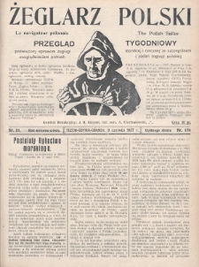 Żeglarz Polski : przegląd tygodniowy poświęcony sprawom żeglugi morskiej i rzecznej ze szczególnem uwzględnieniem potrzeb i zadań żeglugi polskiej. 1927, nr 21