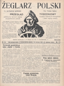 Żeglarz Polski : przegląd tygodniowy poświęcony sprawom żeglugi morskiej i rzecznej ze szczególnem uwzględnieniem potrzeb i zadań żeglugi polskiej. 1927, nr 22