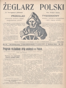 Żeglarz Polski : przegląd tygodniowy poświęcony sprawom żeglugi morskiej i rzecznej ze szczególnem uwzględnieniem potrzeb i zadań żeglugi polskiej. 1927, nr 34