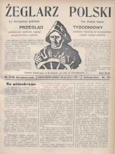 Żeglarz Polski : przegląd tygodniowy poświęcony sprawom żeglugi morskiej i rzecznej ze szczególnem uwzględnieniem potrzeb i zadań żeglugi polskiej. 1927, nr 39-40