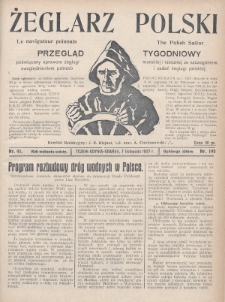 Żeglarz Polski : przegląd tygodniowy poświęcony sprawom żeglugi morskiej i rzecznej ze szczególnem uwzględnieniem potrzeb i zadań żeglugi polskiej. 1927, nr 41