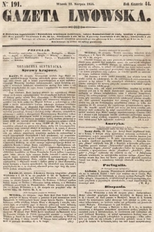 Gazeta Lwowska. 1854, nr 191