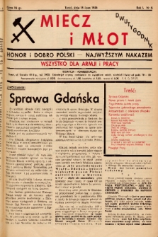 Miecz i Młot : honor i dobro Polski - najwyższym nakazem : wszystko dla armji i pracy. 1936, nr 5
