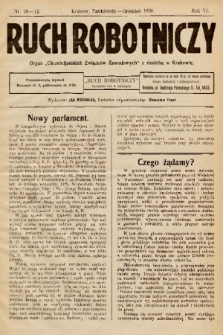 Ruch Robotniczy : organ „Chrześcijańskich Związków Zawodowych” z siedzibą w Krakowie. 1930, nr 10-12