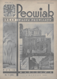 Peowiak : organ Związku Peowiaków. 1933, nr 11