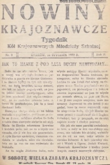 Nowiny Krajoznawcze : tygodnik kół krajoznawczych młodzieży szkolnej. 1931, nr 3