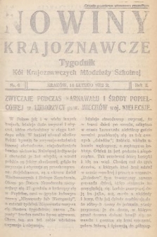 Nowiny Krajoznawcze : tygodnik kół krajoznawczych młodzieży szkolnej. 1931, nr 6