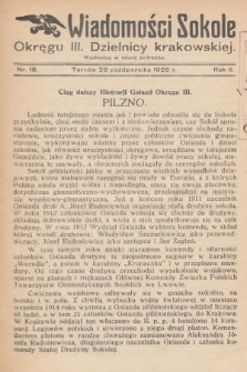 Wiadomości Sokole Okręgu III. Dzielnicy Krakowskiej. 1926, nr 18