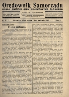 Orędownik Samorządu : organ Związku Gmin Województwa Śląskiego. 1926, nr 6-7