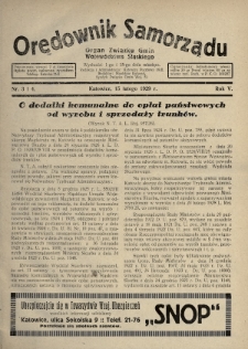 Orędownik Samorządu : organ Związku Gmin Województwa Śląskiego. 1929, nr 3-4