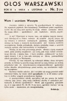 Głos Warszawski. R. 9, 1935, nr 3