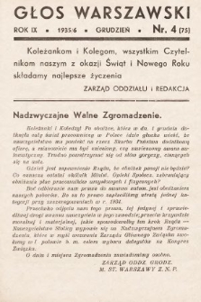 Głos Warszawski. R. 9, 1935, nr 4