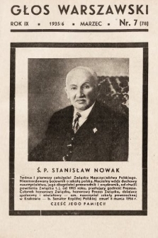 Głos Warszawski. R. 9, 1936, nr 7