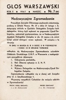 Głos Warszawski. R. 10, 1937, nr 7