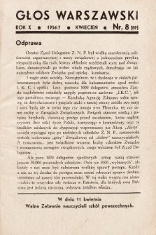 Głos Warszawski. R. 10, 1937, nr 8