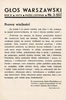 Głos Warszawski. R. 11, 1937, nr 2-3