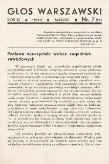 Głos Warszawski. R. 11, 1938, nr 7