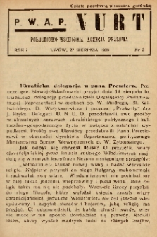 Nurt : południowo-wschodnia agencja prasowa. 1938, nr 3