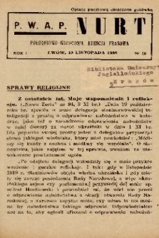 Nurt : południowo-wschodnia agencja prasowa. 1938, nr 15